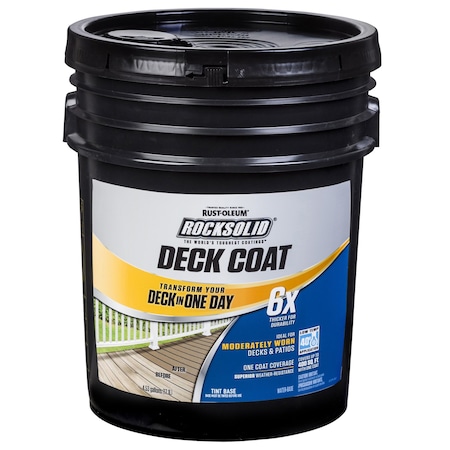 Rocksolid Rust-Oleum RockSolid Solid Tintable Tint Base Acrylic Deck Resurfacer 5 gal 300123